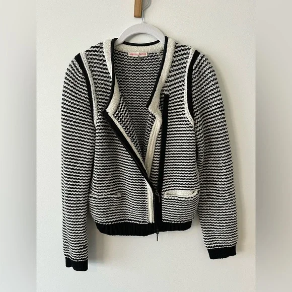 Rebecca Taylor tweed knit zip-front moto jacket - Picture 2 of 4